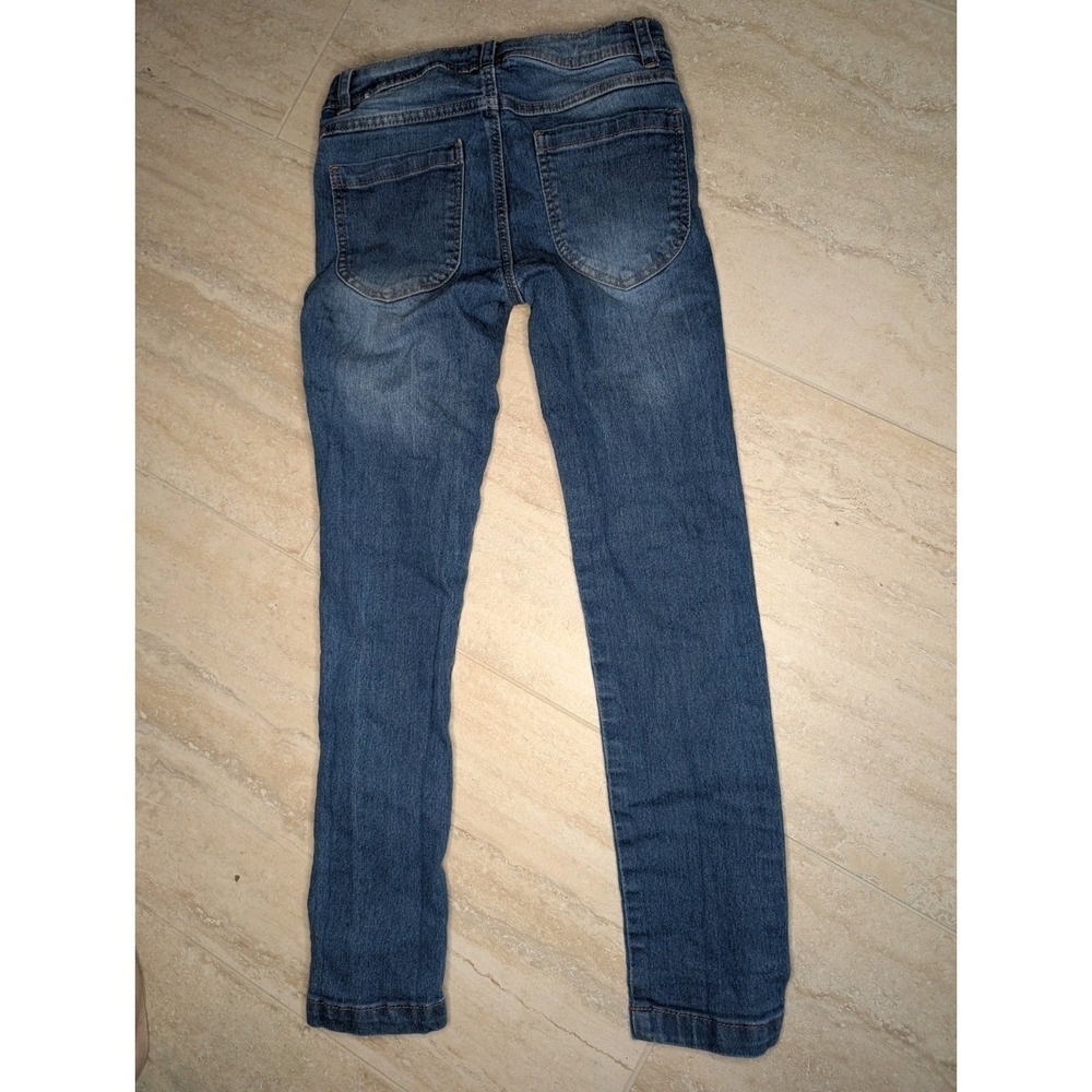 Girls Size Medium 7/8 Jeans With Owl Patch & Green Denim Crazy 8 Eyelet Jacket - Picture 8 of 12